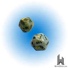 MARBLE COUNT UP & DOWN D20 GREEN/DARK GREEN